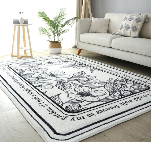 Soft Large Rug Non-Slip Oval Bedroom Rug,Washable Carpet for Living Room Home