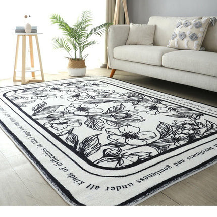Soft Large Rug Non-Slip Oval Bedroom Rug,Washable Carpet for Living Room Home