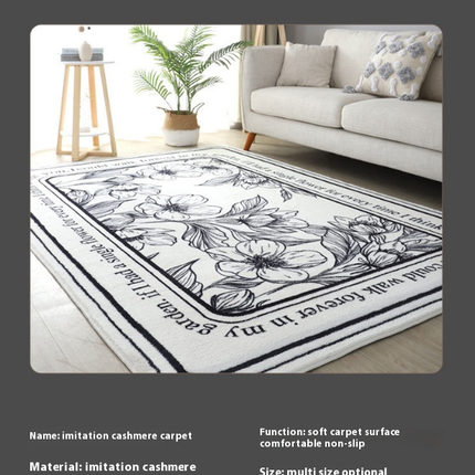 Soft Large Rug Non-Slip Oval Bedroom Rug,Washable Carpet for Living Room Home