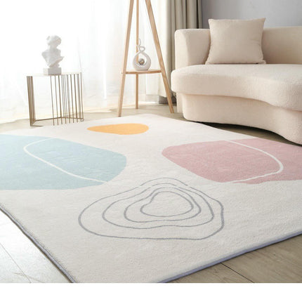 Art Area Rug Non-Slip Colorful Abstract Carpets,Washable Carpet for Living Room Home