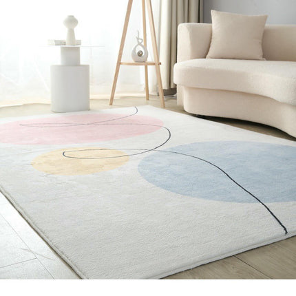 Art Area Rug Non-Slip Colorful Abstract Carpets,Washable Carpet for Living Room Home