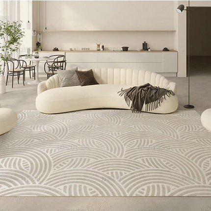 Non-Slip Cream Abstract Carpets Home Area Rug ,Washable Carpet for Living Room