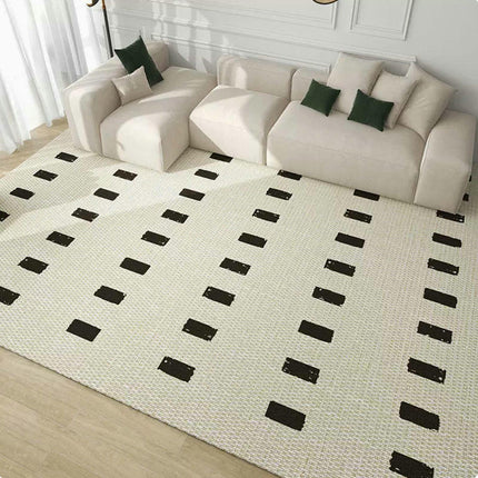 Non-Slip Cream Abstract Carpets Home Area Rug ,Washable Carpet for Living Room