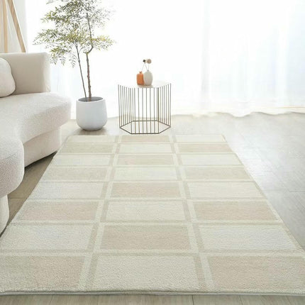 Non-Slip Abstract Carpets Modern Geometric Cream Area Rug Carpet Rugs for Living Room