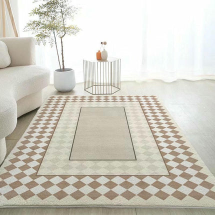 Non-Slip Abstract Carpets Modern Geometric Cream Area Rug Carpet Rugs for Living Room 1