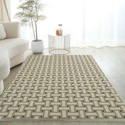 Non-Slip Abstract Carpets Modern Geometric Cream Area Rug Carpet Rugs for Living Room