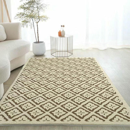 Non-Slip Abstract Carpets Modern Geometric Cream Area Rug Carpet Rugs for Living Room