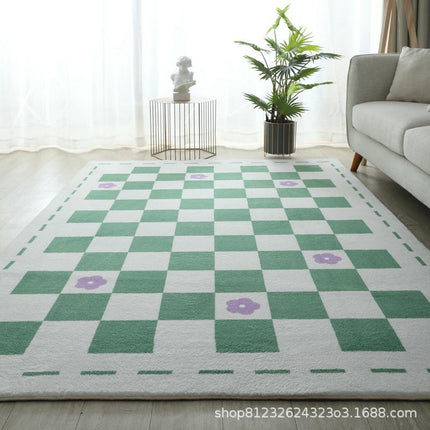 Decor Indoor Checkered Large Area Rug Large Soft Modern Carpet Rugs for Room