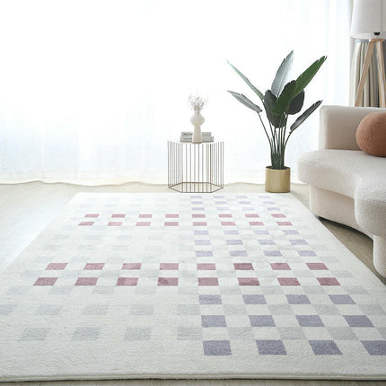 Decor Indoor Checkered Large Area Rug Large Soft Modern Carpet Rugs for Room