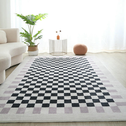 Decor Indoor Checkered Large Area Rug Large Soft Modern Carpet Rugs for Room