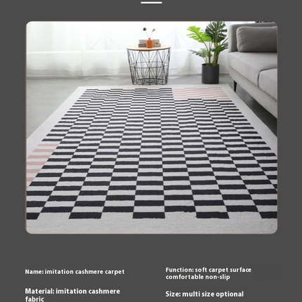 Decor Indoor Checkered Large Area Rug Large Soft Modern Carpet Rugs for Room