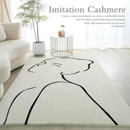 Abstract Art Carpet Home Area Rug Machine Washable Rugs for Living Room Non Slip Soft Rug