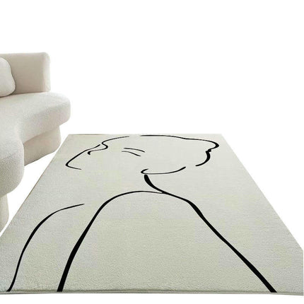 Abstract Art Carpet Home Area Rug Machine Washable Rugs for Living Room Non Slip Soft Rug