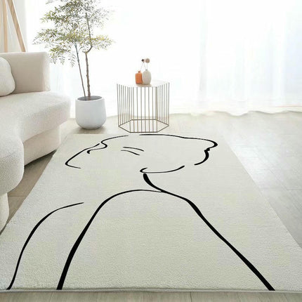 Abstract Art Carpet Home Area Rug Machine Washable Rugs for Living Room Non Slip Soft Rug