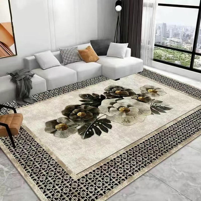 Vintage Boho Area Rug Abstract Rug Indoor Distressed Non Slip Carpet Living Room Bedroom 1