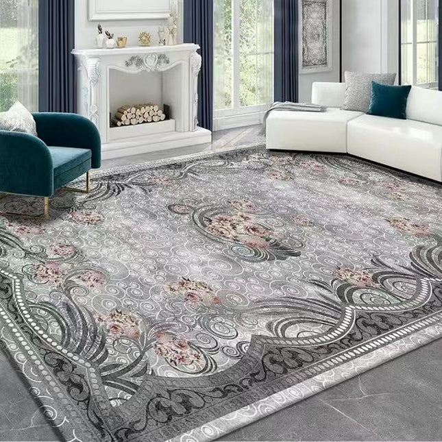Vintage Boho Area Rug Abstract Rug Indoor Distressed Non Slip Carpet Living Room Bedroom