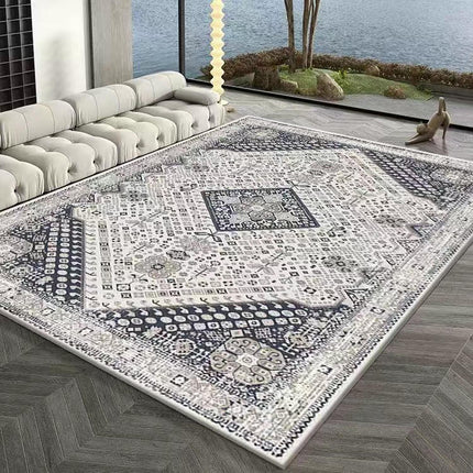 Vintage Boho Area Rug Abstract Rug Indoor Distressed Non Slip Carpet Living Room Bedroom