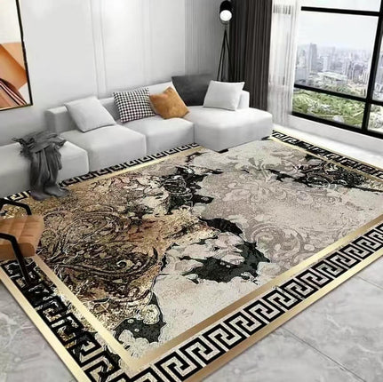 Vintage Boho Area Rug Abstract Rug Indoor Distressed Non Slip Carpet Living Room Bedroom