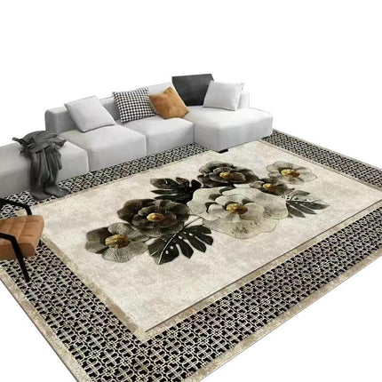 Vintage Boho Area Rug Abstract Rug Indoor Distressed Non Slip Carpet Living Room Bedroom
