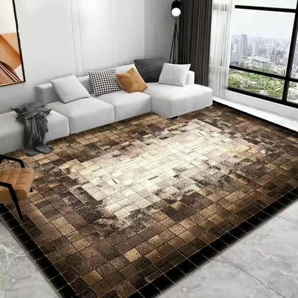 Vintage Boho Area Rug Abstract Rug Indoor Distressed Non Slip Carpet Living Room Bedroom
