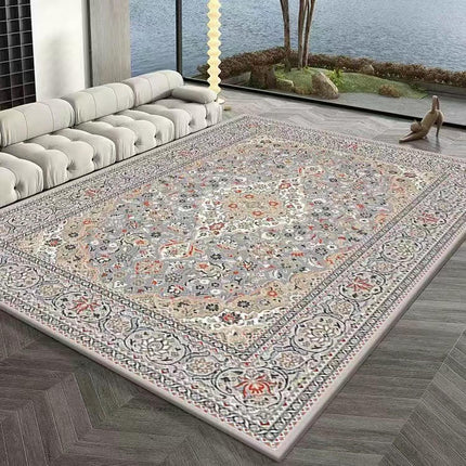Vintage Boho Area Rug Abstract Rug Indoor Distressed Non Slip Carpet Living Room Bedroom
