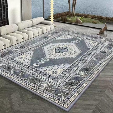 Vintage Boho Area Rug Abstract Rug Indoor Distressed Non Slip Carpet Living Room Bedroom