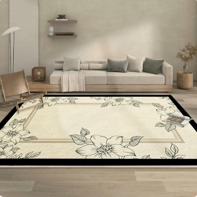 Vintage Flowers Area Rug Modern Rug Indoor Non Slip Carpet Living Room Bedroom