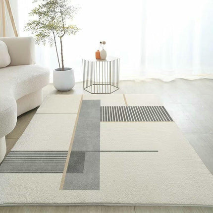 Gray Decor Carpet Soft Carpets Geometric Modern Area Rugs for Living Room Bedside Carpet