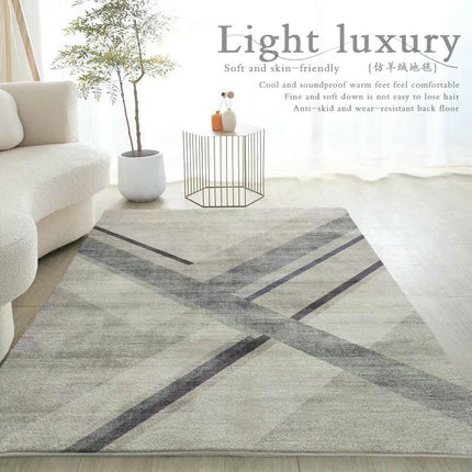 Gray Decor Carpet Soft Carpets Geometric Modern Area Rugs for Living Room Bedside Carpet 1