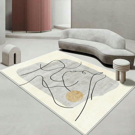Soft Carpets Abstract Art Decor Carpet Modern Area Rugs for Living Room Simple Carpet