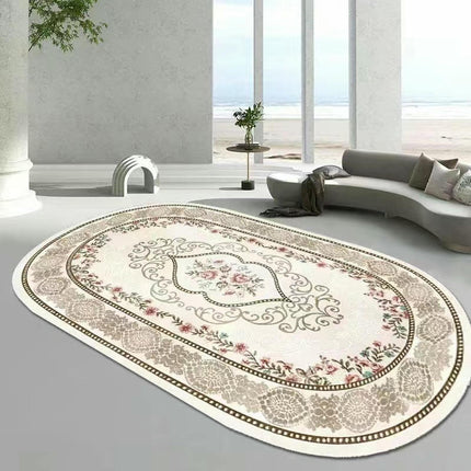 Oval Decor Carpets Area Rug for Living Room Washable Rug Indoor Floor Carpet