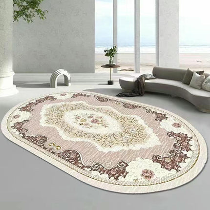 Oval Decor Carpets Area Rug for Living Room Washable Rug Indoor Floor Carpet
