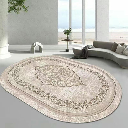 Oval Decor Carpets Area Rug for Living Room Washable Rug Indoor Floor Carpet