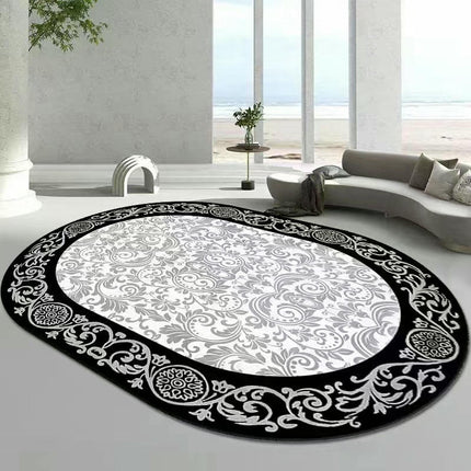 Oval Decor Carpets Area Rug for Living Room Washable Rug Indoor Floor Carpet