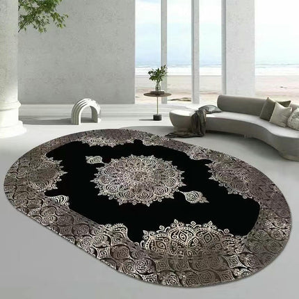 Oval Decor Carpets Area Rug for Living Room Washable Rug Indoor Floor Carpet