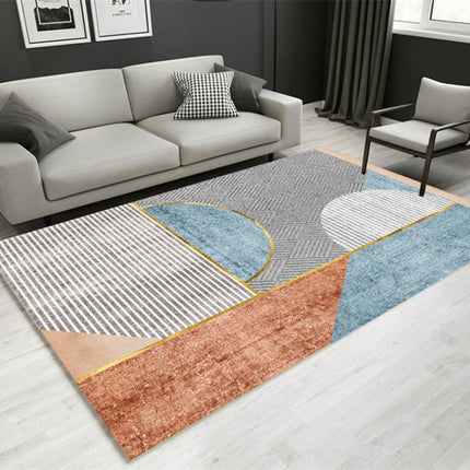 Indoor Floor Carpet Modern Geometric Decor Carpets Area Rug for Living Room Washable Rug