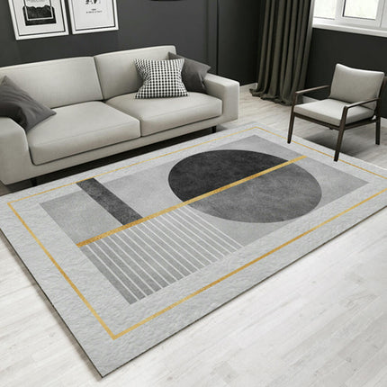 Indoor Floor Carpet Modern Geometric Decor Carpets Area Rug for Living Room Washable Rug