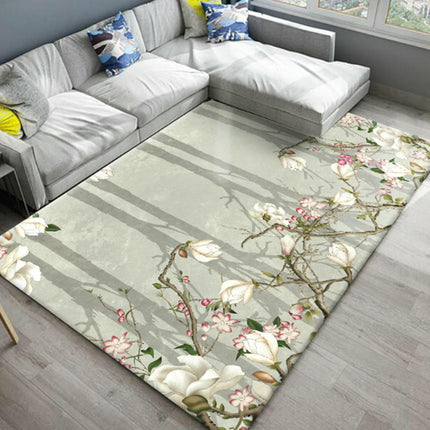 Indoor Floor Rug for Home Decor Rugs for Bedroom Living Room, Plants and Flowers Area Rugs