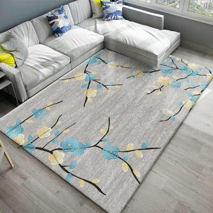 Indoor Floor Rug for Home Decor Rugs for Bedroom Living Room, Plants and Flowers Area Rugs