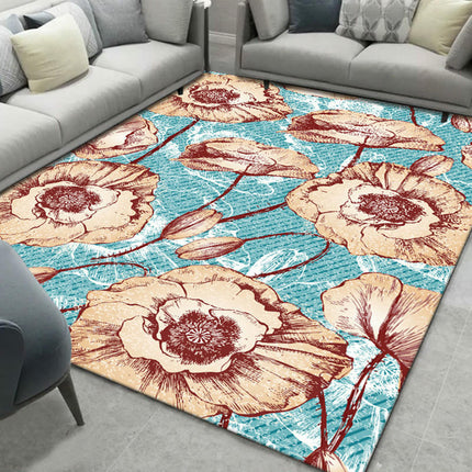 Rug for Living Room Bedroom Plants and Flowers Modern Home Decor Indoor Area Rug