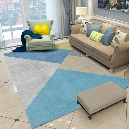 Modern Simple Style Carpet for Living Room Light Luxury Geometric Bedroom Large Rugs