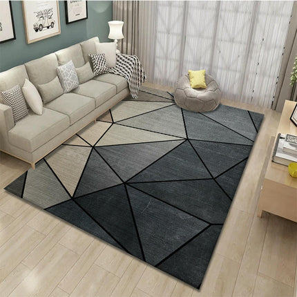Modern Simple Style Carpet for Living Room Light Luxury Geometric Bedroom Large Rugs