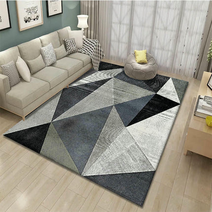 Modern Simple Style Carpet for Living Room Light Luxury Geometric Bedroom Large Rugs