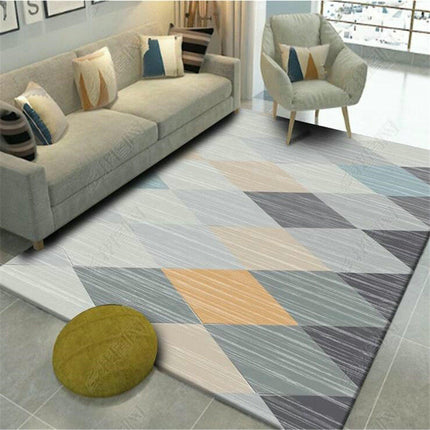 Modern Simple Style Carpet for Living Room Light Luxury Geometric Bedroom Large Rugs