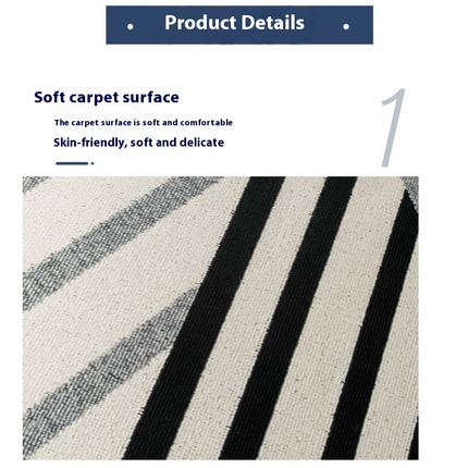 Modern Simple Style Carpet for Living Room Light Luxury Geometric Bedroom Large Rugs 1