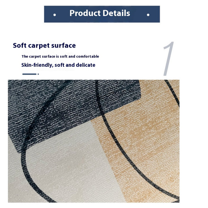 Modern Abstract Art Area Rugs Large Non-Slip Decorative Rug for Living Room