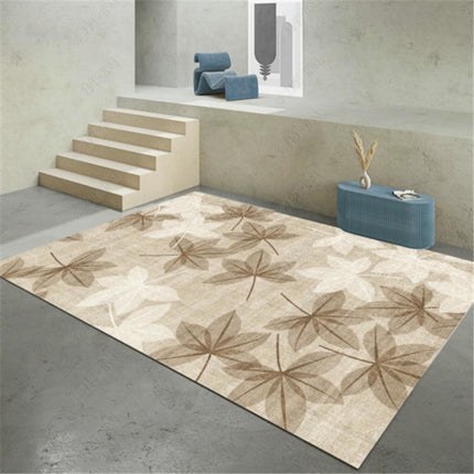 leaf Area Rug, Modern Large Rugs, Non-Slip Washable Rug for Living Room Bedroom