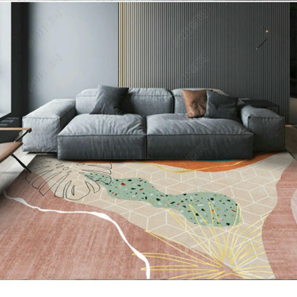 Area Rugs for Living Room Modern Art Washable Rugs Non-Slip Rug leaf Carpet
