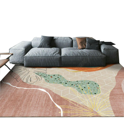 Area Rugs for Living Room Modern Art Washable Rugs Non-Slip Rug leaf Carpet