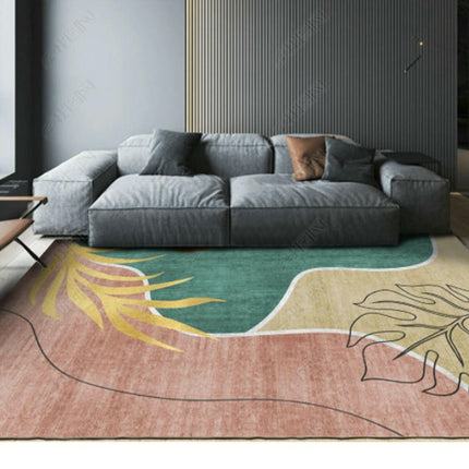 Area Rugs for Living Room Modern Art Washable Rugs Non-Slip Rug leaf Carpet